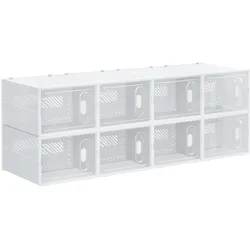 DIY-SCHUHSCHRANK 8er Set Kunststoff Transparent
