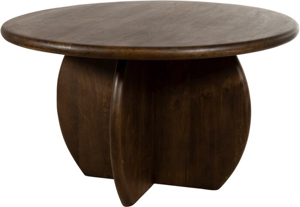 MySons Eettafel Belly rond Ø130 cm Mangohout - Walnoot bruin