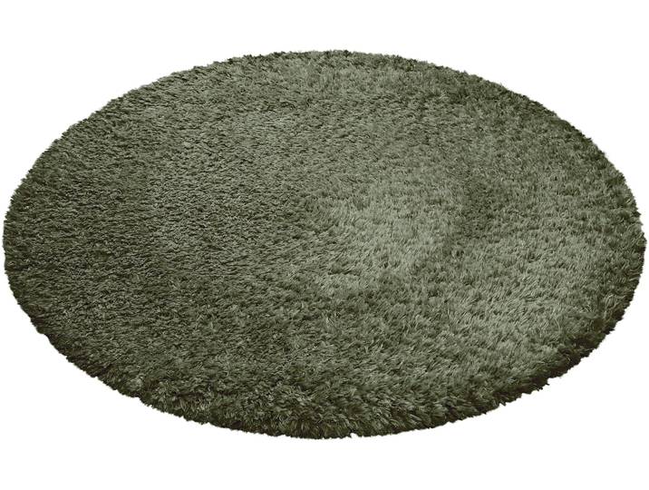 Hochflor-Teppich ESPRIT YOGI ESP-096 , grün, H:50mm Ø:200cm, Polyester, Teppiche, Hochflor-Teppich, flauschiger weicher Flor, Wohnzimmer, Schlafzimmer