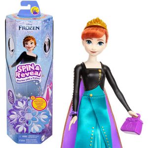Mattel Puppe Disney Die Eiskönigin, ab 3 Jahre, Spin & Reveal Anna, 32 cm