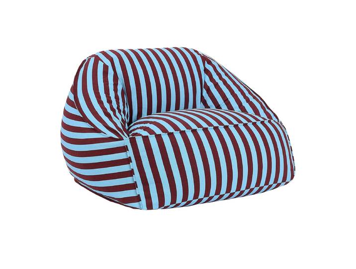 Nobodinoz - Ziggy Armchair Sitzsack (für Erwachsene), burgundy blue stripes