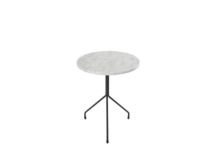 OX Denmarq Table d appoint Allforone White carrara-black, Ø50 cm'