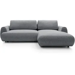 ECKSOFA ZEST Grau Geflochtener Stoff mit Schlaffunktion