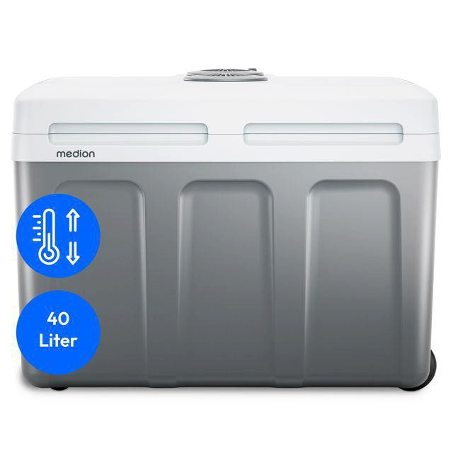 Medion MD13102 TC45 Kühlbox Kühl und Warm 40L 5V-USB 12V 220-204V grau