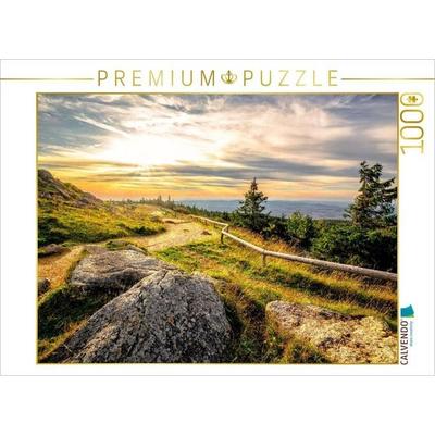 CALVENDO Puzzle Abendstimmung auf dem Brocken | 1000 Teile Lege-Größe 64x48cm Foto-Puzzle für glückliche Stunden