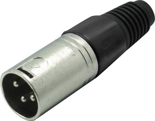Kash 55002-S XLR-Steckverbinder Stecker, gerade Polzahl: 3 Schwarz 1St.