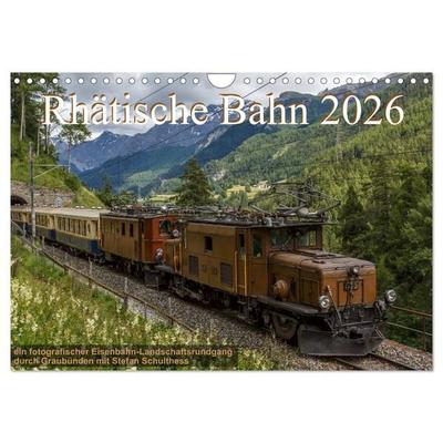 Rhätische Bahn 2026 (Wandkalender 2026 DIN A4 quer), CALVENDO Monatskalender