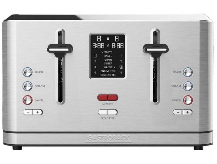 GASTROBACK Toaster Digital 4S , silber (silberfarben), B:29,1cm H:23,6cm T:28,7cm, Toaster, Toaster