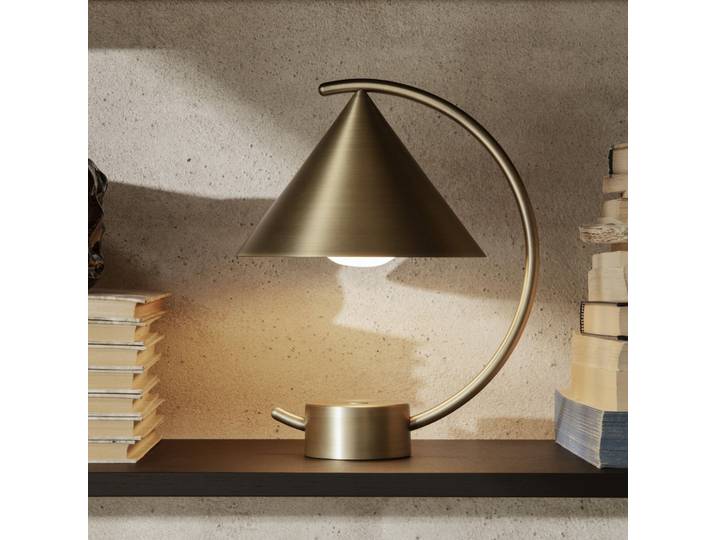 Meridian Portable Tischleuchte Brass - Ferm Living - Wohnzimmer - Design - Metall - Einflammig