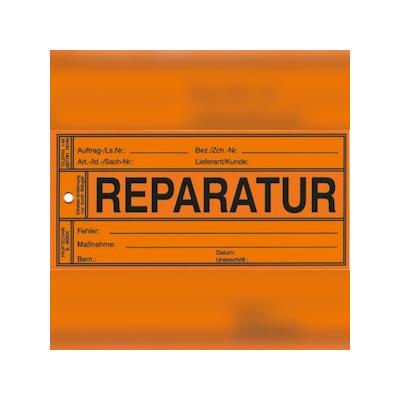 König Werbeanlagen Papieretikett: Reparatur - Karton = 500 Stk - 150x70 mm