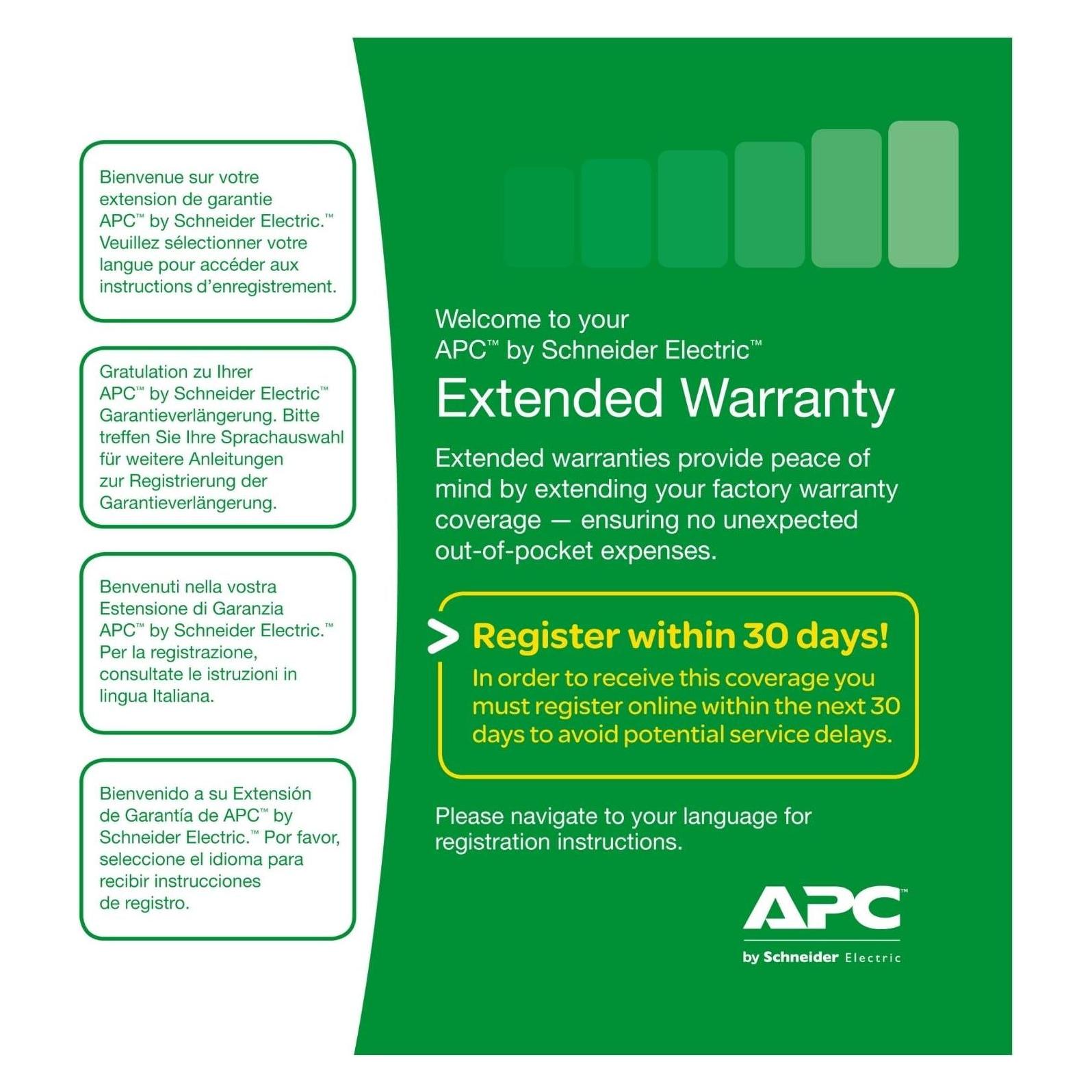 APC (1) Year Extended Warranty For (WBEXTWAR1YR-SE-04)