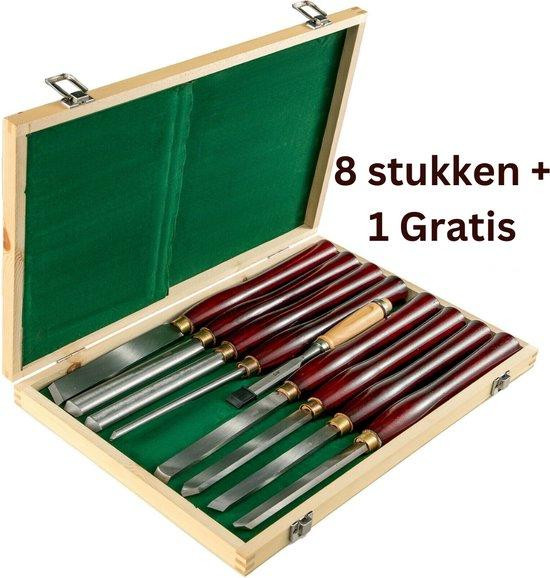 Vevor Houtsnijset met 8-delig houtsnijgereedschap en opbergkoffer, multicolor