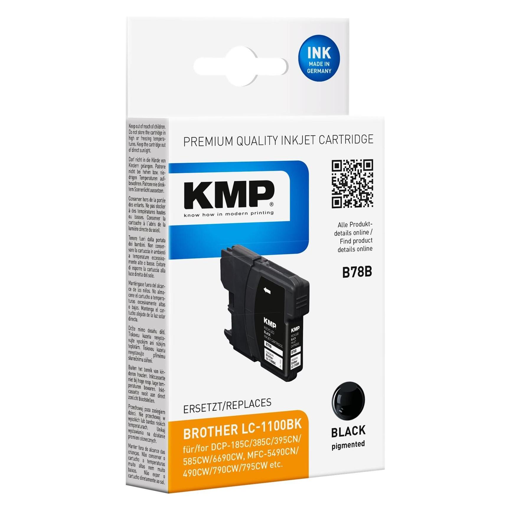 KMP Tinte ersetzt LC1100BK (BK) (1522,4801)