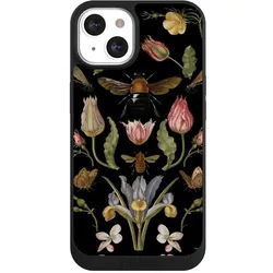 Nivocase Handyhülle für Apple iPhone 13 Hülle NIVOpure Case Schwarz Biene Blumenkranz Blüte (Apple iPhone 13), Smartphone Hülle, Schwarz