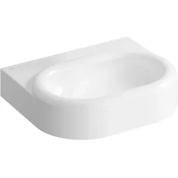 Liquid Waschtisch 60 cm ohne Hahnloch ohne Überlaufloch Weiß Hochglanz mit Oberflächenveredelung Clean