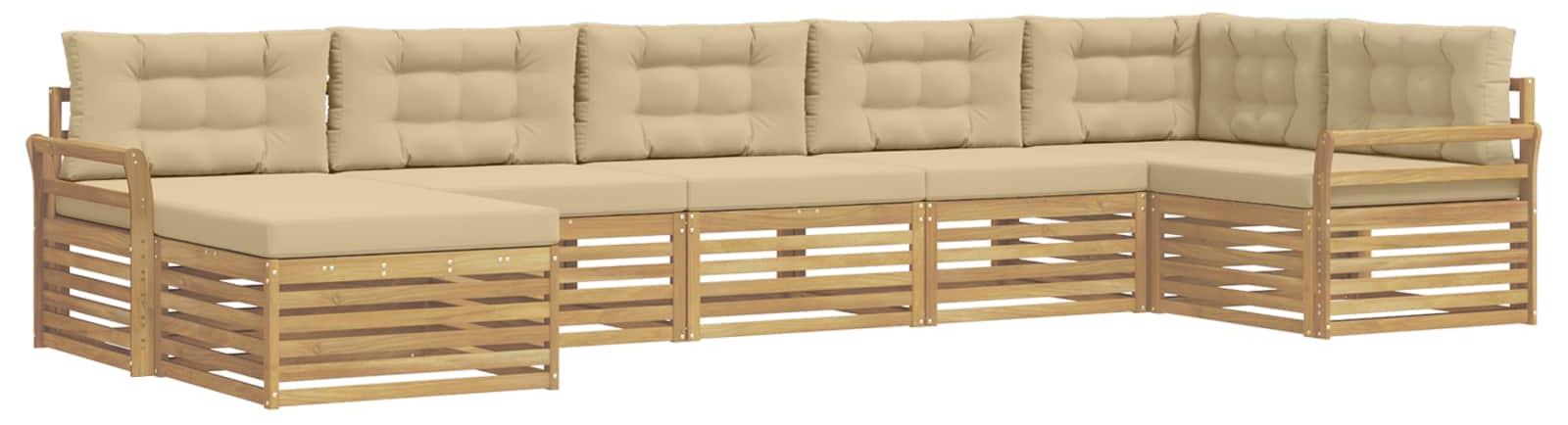 Garnitur aus 7 Outdoor-Sofas, Farbe Beige