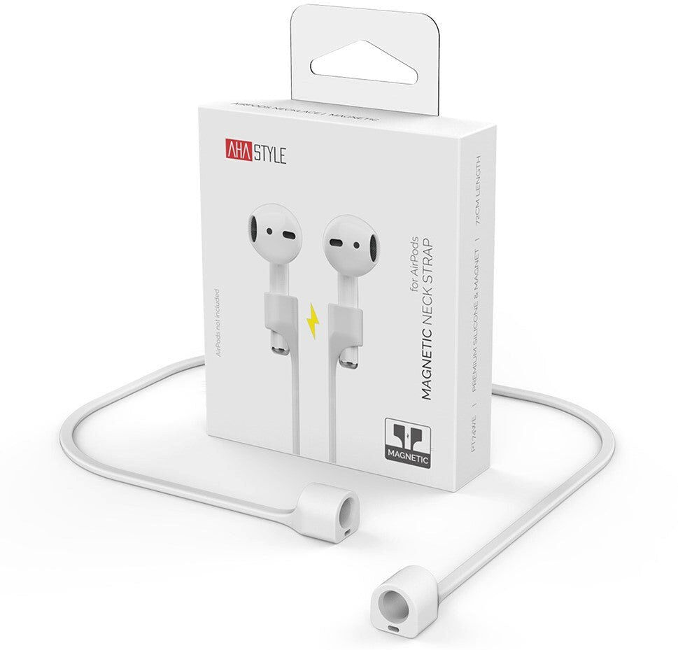 TABLETCOVERS.DK AirPods / AirPods Pro Magnetisk Silikone Neck Strap - Hvid