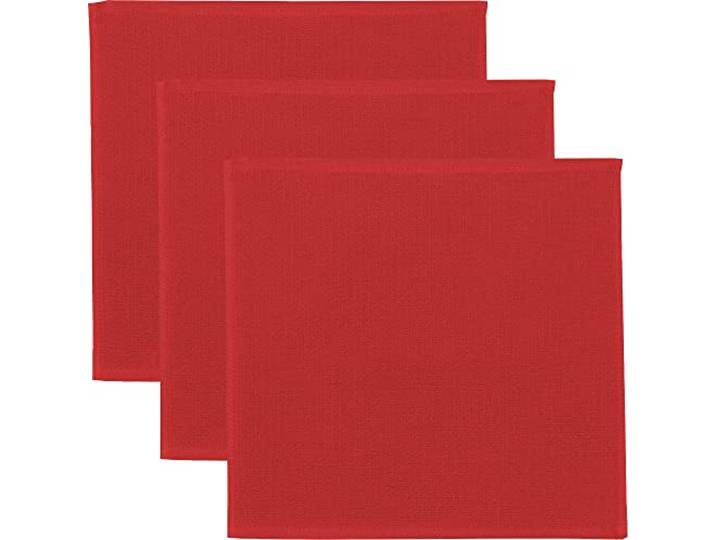 Erwin Müller Reinigungstuch, Putztuch, Putzlappen, Spültuch 3er-Pack rot Größe 25x25 cm - 100% Baumwolle, zum Spülen oder Staubwischen, robust und langlebig, mit Frottierseite