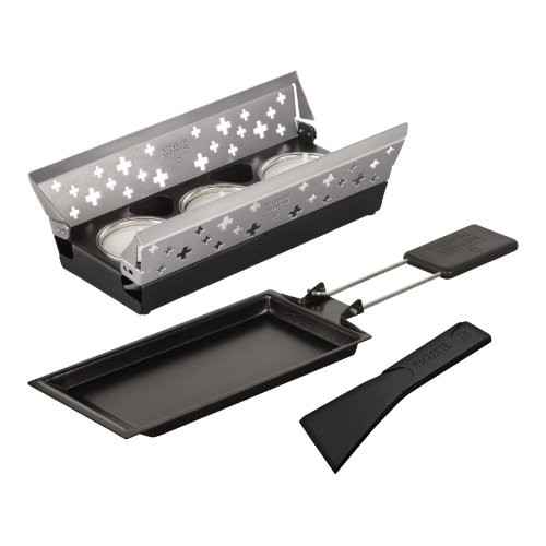Kuhn Rikon Candle Light Mini Zwitserse kaasgrillset, zilver, met antiaanbaklaag