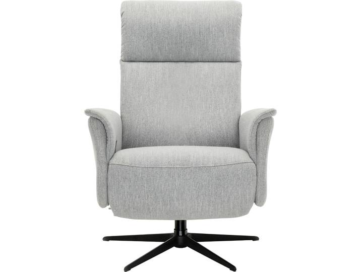Funktionaler Relaxsessel Nino Stoff Grau verstellbare Lehne und Stütze Höhenverstellbar (manuell) B 75 cm T 88 cm H 101 cm - Relaxsessel