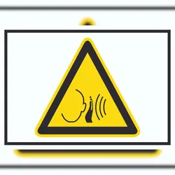 HB-Druck Achtung Unvermittelt laute Geräusche Symbol A4 (210x297mm) Schild