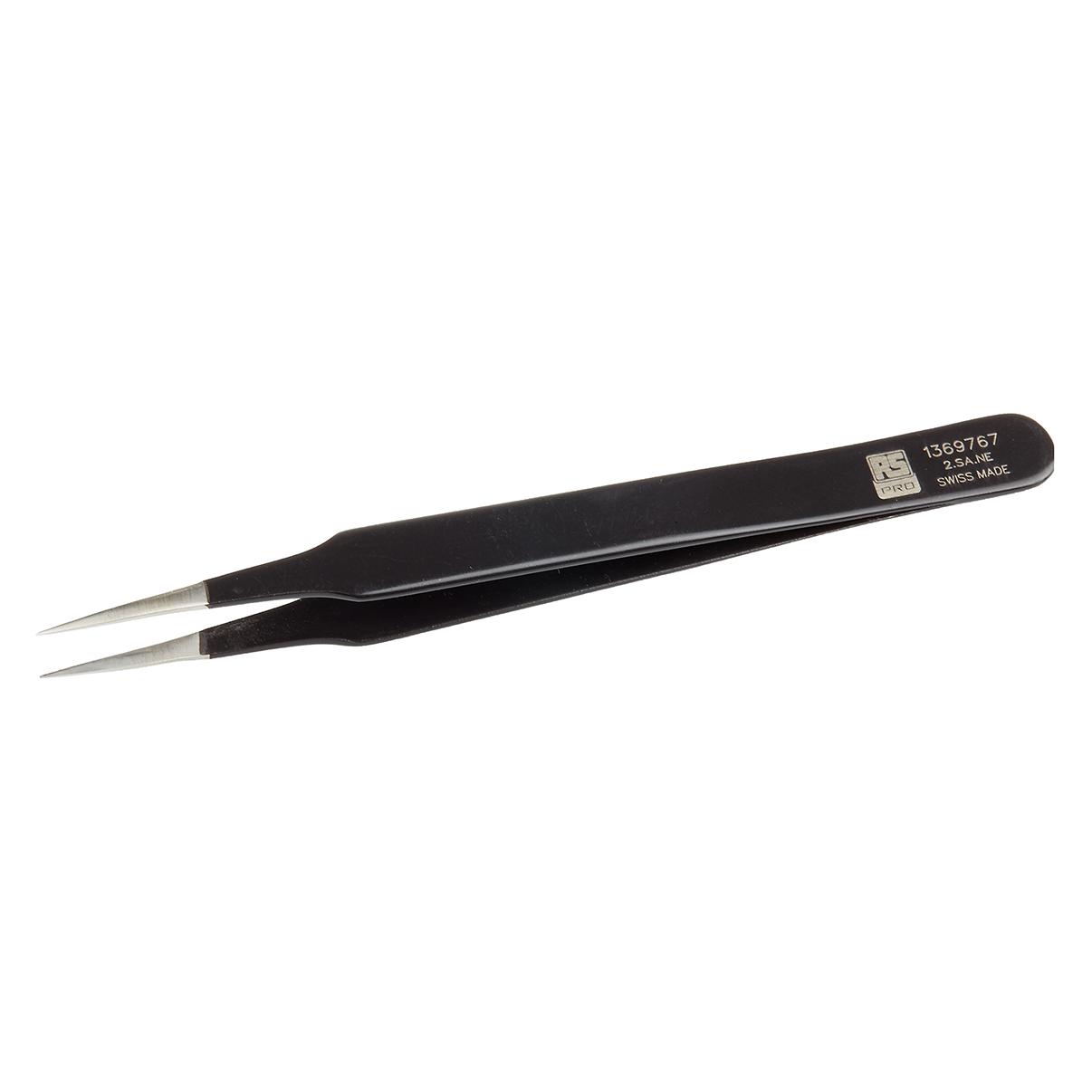 RS PRO Edelstahl Pinzette ESD geschützt Säurebeständig, 120 mm (1369767)