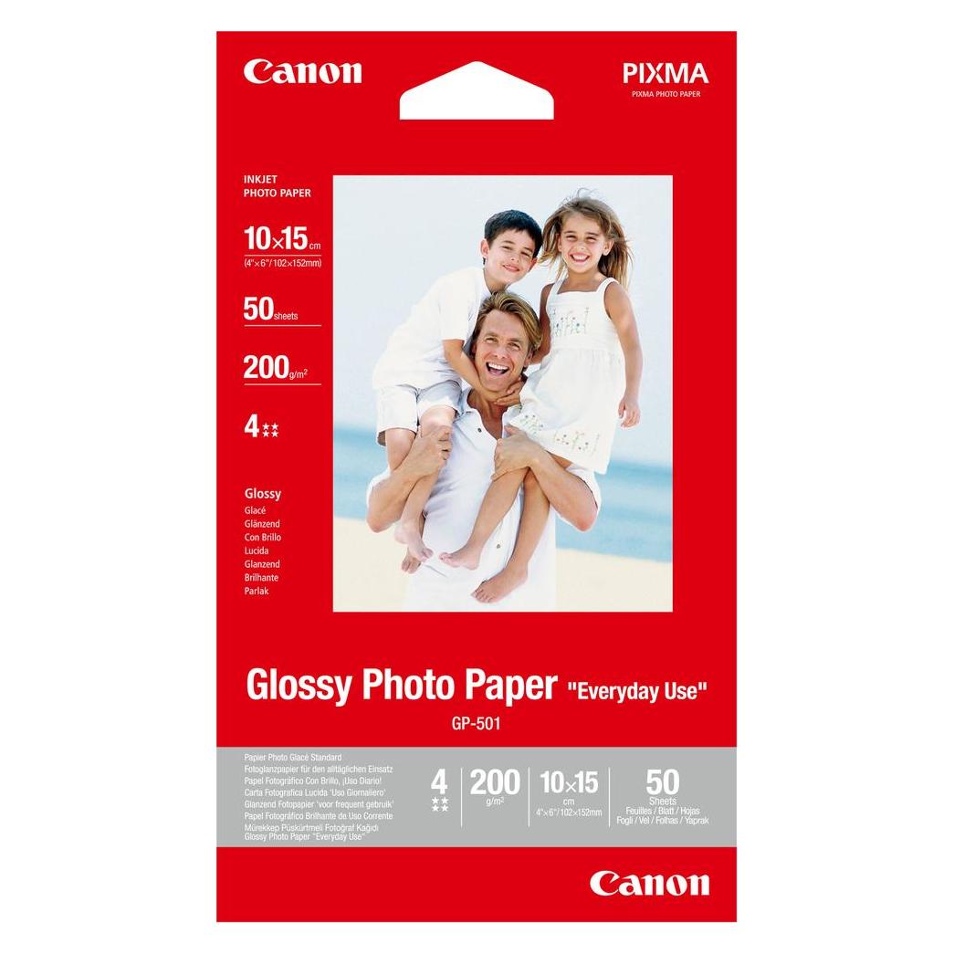 Canon Ink/4x6 Phot Paper GP-501 50sheets+XL (BK, C, M, Y) (7170C004)