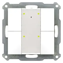 MDT, Zubehör Schalterprogramm, MDTtechno. Taster 55 Plus 4-fach reinweiss/glänz BE-TA55P4.G1