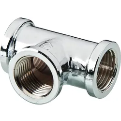 Fitting verchromt T-Stück (IG) (Ausführung: Gewindefitting verchromt T-Stück - DN 10 3/8'')