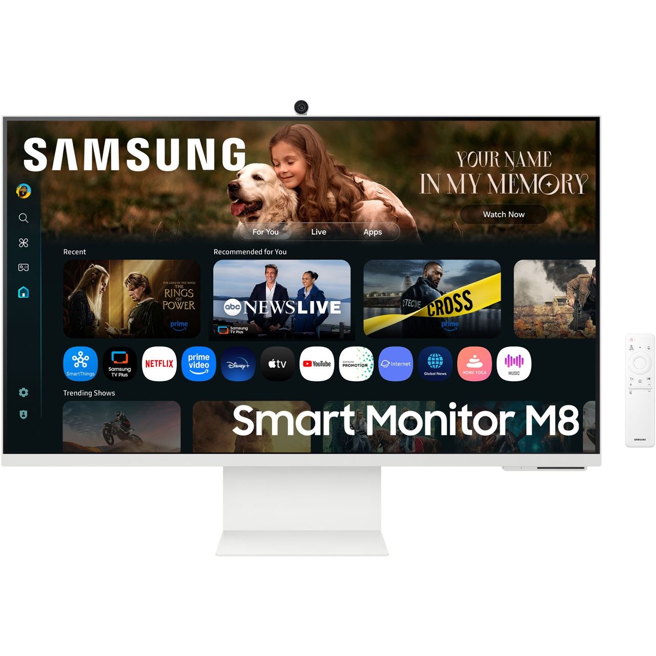 32" (81,28cm) Samsung Smart Monitor M8 M80F Weiß 3840x2160 1xHDMI 2.0 / 1x USB-C mit Displayport