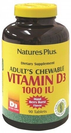 NaturesPlus Vitamin D3 1000 IE 90 Kautabletten