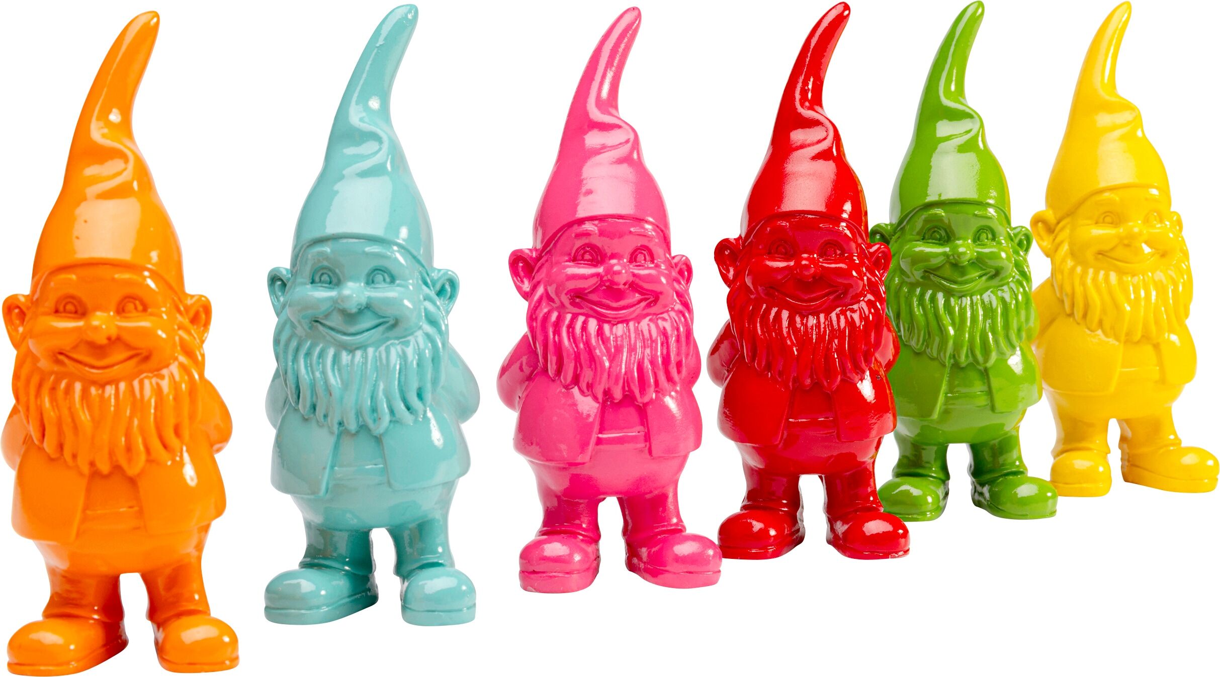 Dekofigur KARE DESIGN "Zwerg Colore (6/tlg.)", bunt (mehrfarbig), B:4cm H:10,5cm T:4cm, Polyresin, Dekofiguren, Dekofigur mehrfarbig B/H/T: 4cm x 10,5cm x 4cm