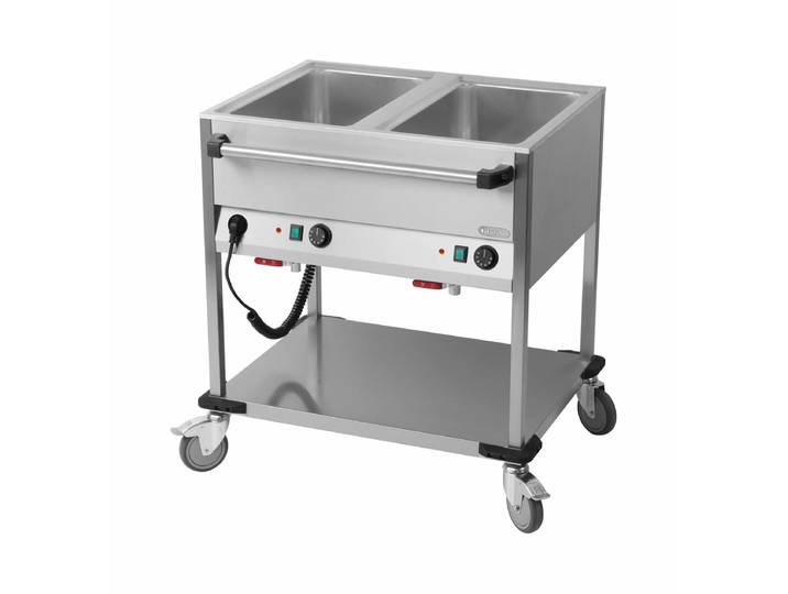 Bartscher 2 x GN 1/1-200mm Bain-Marie-Wagen lang