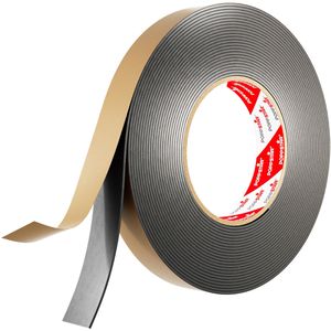 Poppstar Dichtungsband 1010253 doppelseitiges Butylband, selbstverschweißend, wasserdicht, schwarz, 20mm x 10m