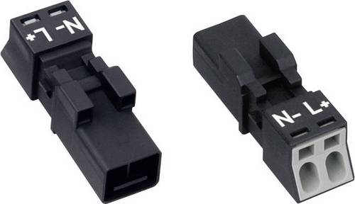 WAGO 890-252 Netz-Steckverbinder WINSTA MINI Stecker, gerade Gesamtpolzahl: 2 16A Grau