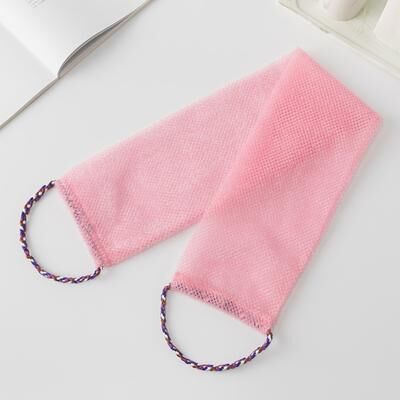 Uplifted Trends African Net Sponge Back Scrubber For Smooth Full Body Exfoliation pink