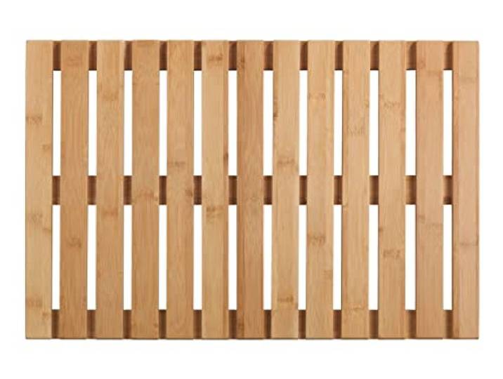 WENKO Caillebotis Douche Bois\, Tapis Bambou Salle de Bain\, Marron\, 40x60 cm