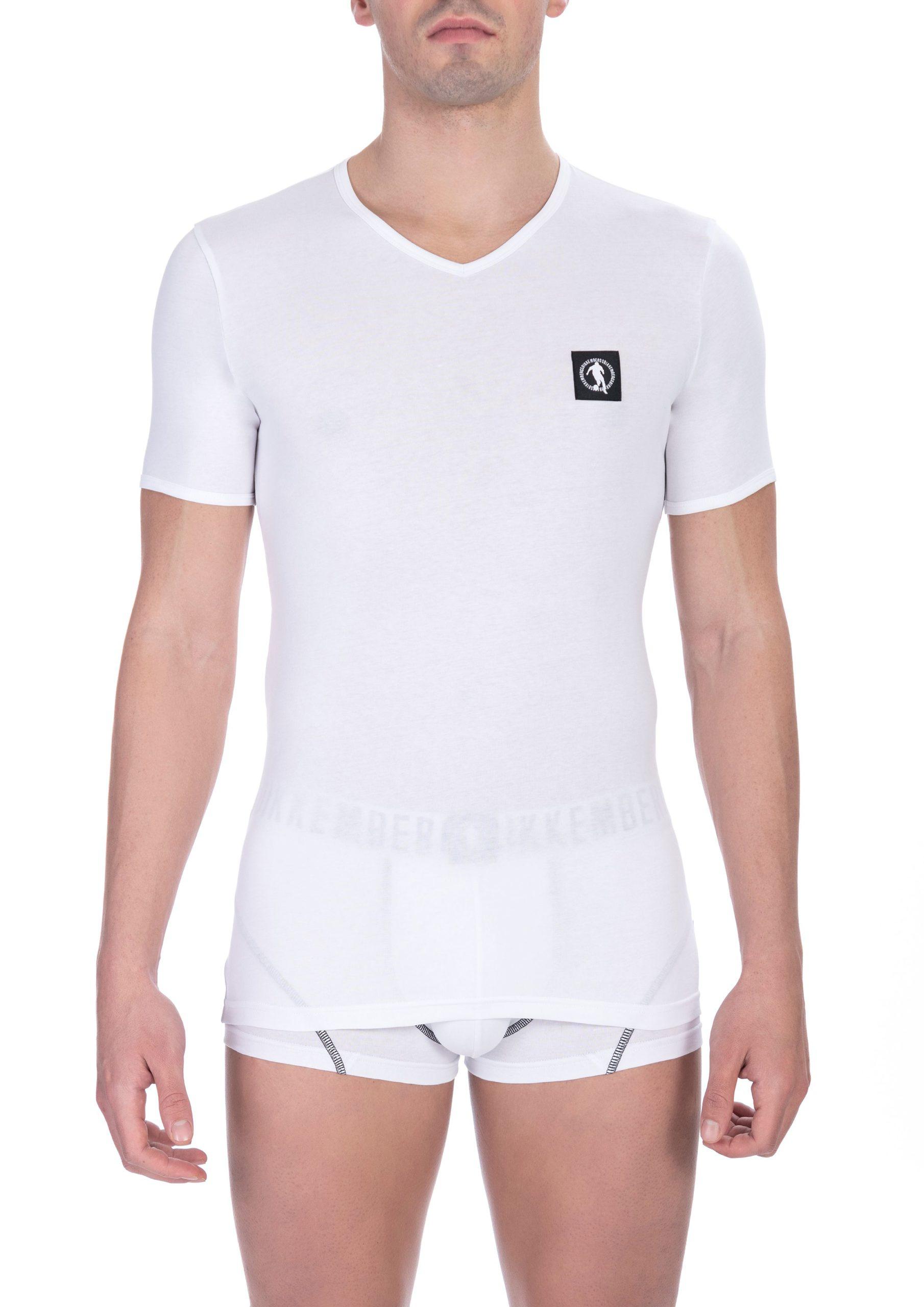 Bikkembergs Weißes Baumwoll-T-Shirt