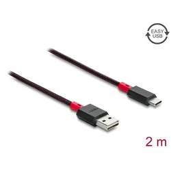 DELOCK EASY-USB 2.0 Kabel Typ-A St > USB Typ-C St 2m schwarz