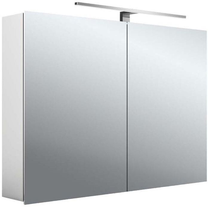 Emco Asis Mee Aufputz-Lichtspiegelschrank 949805052 1000 x 746 mm, 2-türig, Aluminium