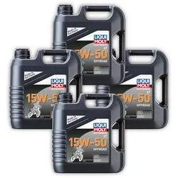 4x Motorbike 4T 15W-50 Offroad LIQUI MOLY 3058 4 Takt Motoröl Motorrad Motor Öl 4L