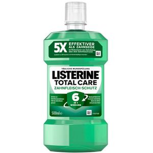 LISTERINE Mundspülung TotalCare Zahnfleisch-Schutz, mit Fluorid, antibakteriell, 6in1 Wirkung, 500ml