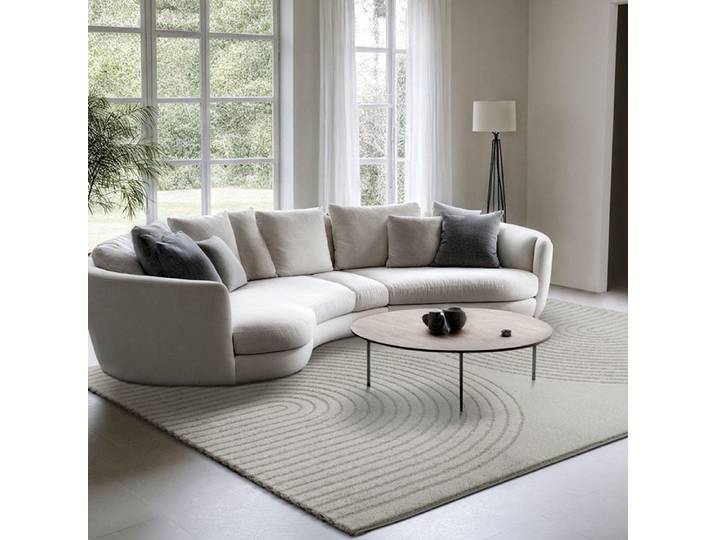 Tapis de Salon - THE CARPET - Elisa - Design Géométrique - Gris - 140 x 200 cm