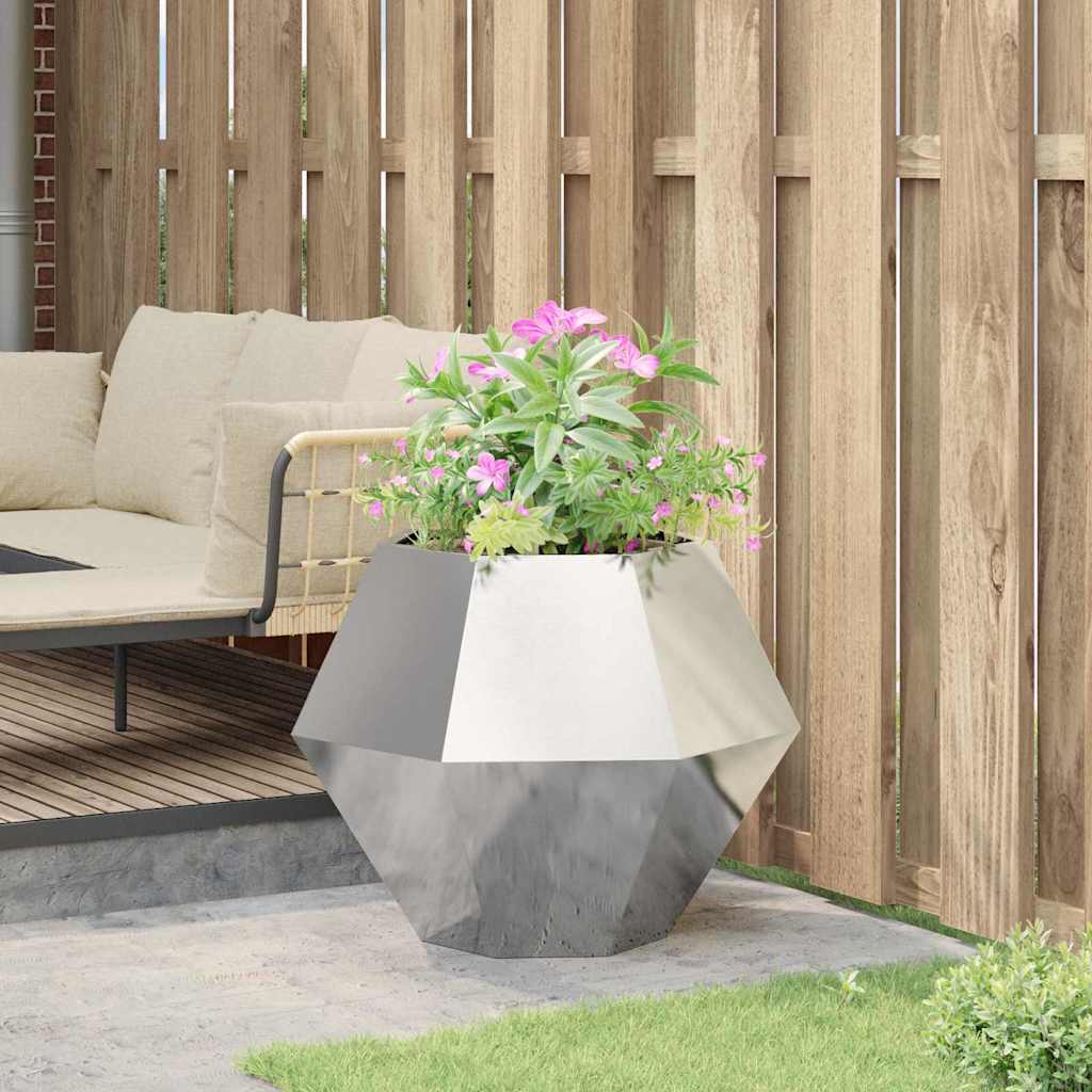 vidaXL Jardinière Argenté 75 x 75 x 60 cm Acier galvanisé