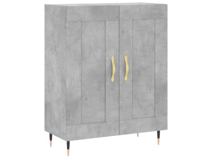 Roanoer Sideboard Kommode Schrank Betongrau Holzwerkstoff 69,5x34x90 cm Stabiler Beistellschrank in Betongrau für Schlafzimmer und Wohnzimmer. Bietet viel Stauraum sowie Platz für Dekoration.