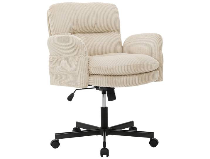 Drehstuhl Leni Beige/Schwarz Cord