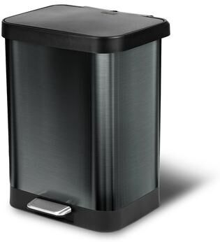 Glad Pewter Stainless Steel Step-on Kitchen Trash Can