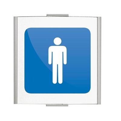 FRANKFURT Türschild 120x120mm mit Piktogramm WC Herren