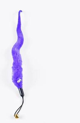 Inspired Living Catnip Critter Replacement Worms With Bells For Interactive Cat Wand Toys purple