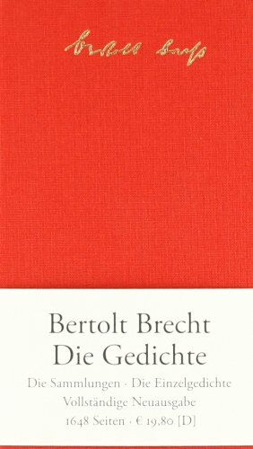 Bertolt Brecht - Die Gedichte - Preis vom 30.09.2026 22:30:23 h